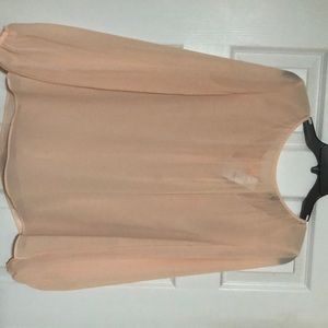 White House Black Market long sleeve pink top 8